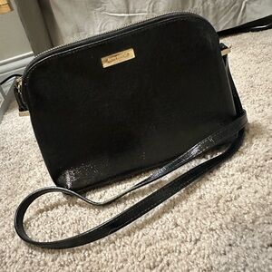 Kate Spade Black Crossbody Bag with Adjustable Strap and Gold Hardware